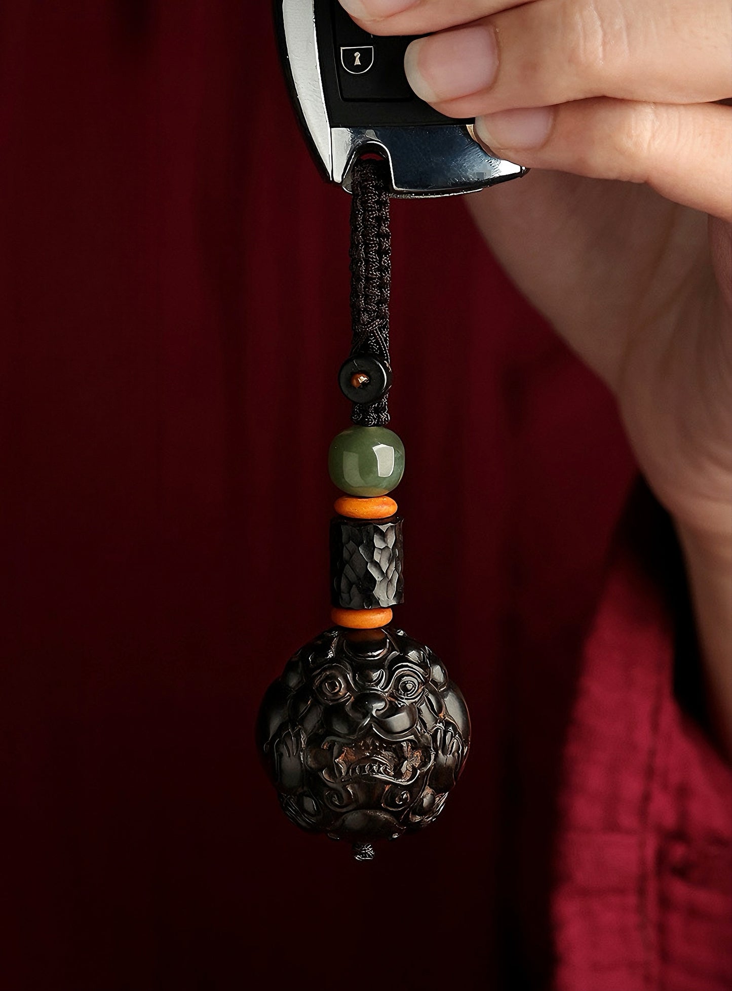 Zen Peace Handcrafted Black Sandalwood Pi Xiu Locket – Harnessing Nature's Powe