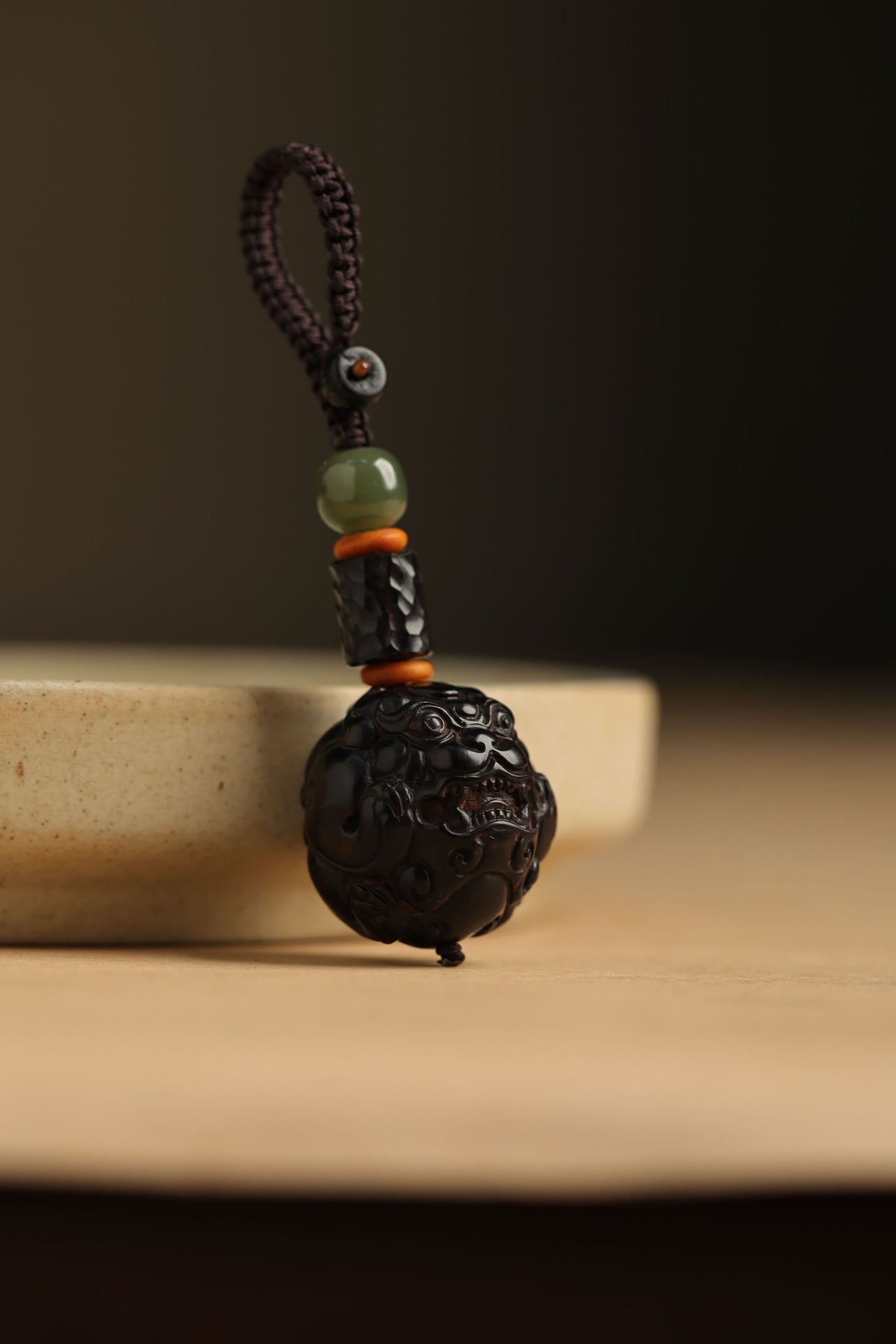 Zen Peace Handcrafted Black Sandalwood Pi Xiu Locket – Harnessing Nature's Powe