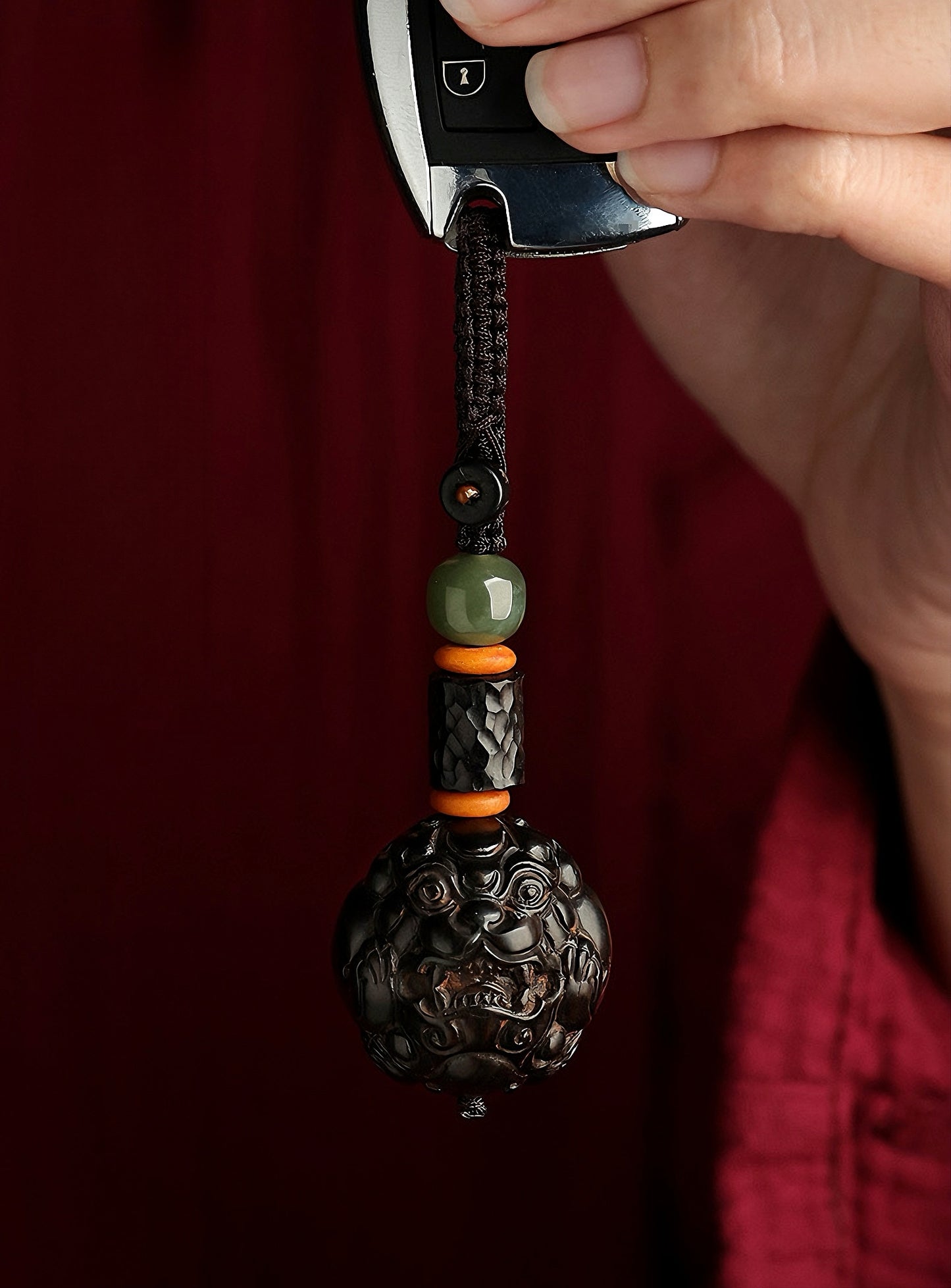 Zen Peace Handcrafted Black Sandalwood Pi Xiu Locket – Harnessing Nature's Powe