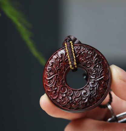 Zen Peace Handcrafted Black Sandalwood Ruyi Locket – Guardian Charm