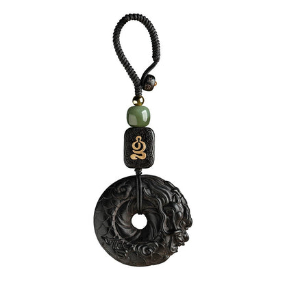 Zen Peace Handcrafted Black Sandalwood Locket – Auspicious Dragon